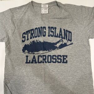 Custom Youth Medium String Island Lacrosse T-Shirt